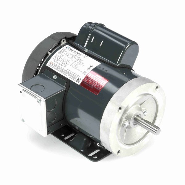 Marathon General Purpose Motor, 1 HP, 1 phase, 1800 RPM, 115/208-230 V, 56HC Frame, TEFC G573